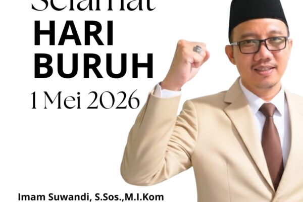 Infografis tiga tantangan besar buruh 2026: AI, Outsourcing, Kesehatan Mental