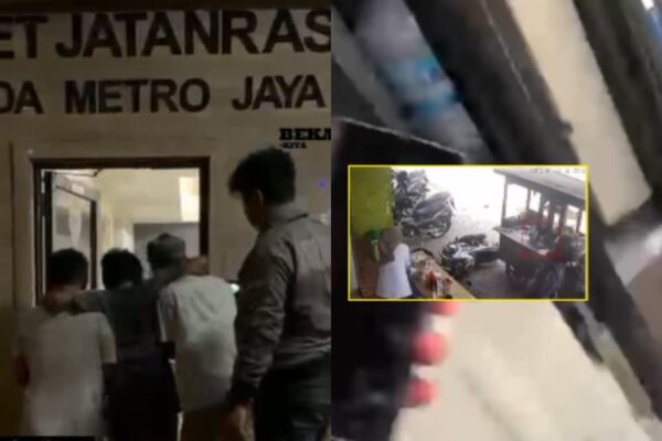 Rekaman CCTV memperlihatkan aksi perampokan di depan Tokma Cibitung, Bekasi