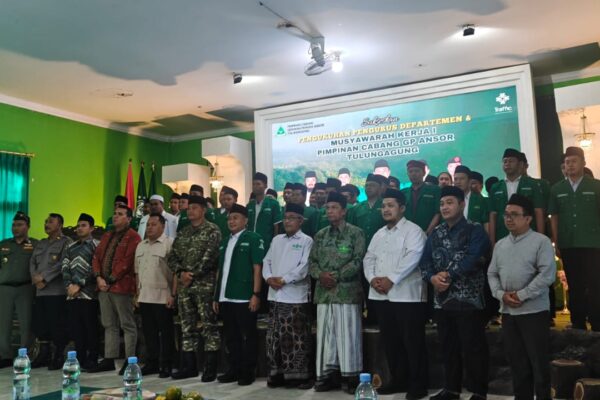 Suasana penandatanganan kerja sama BRI dan GP Ansor Tulungagung di Gedung PCNU Tulungagung