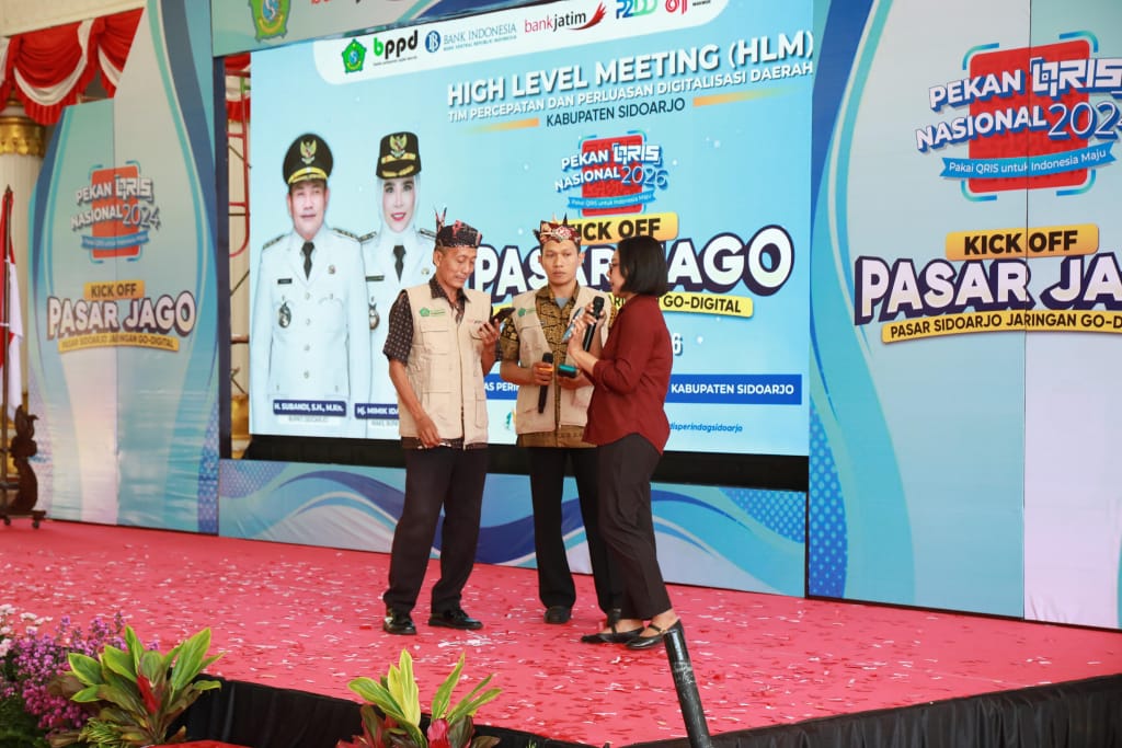Suasana High Level Meeting TP2DD dan peluncuran PASAR JAGO di Pendopo Delta Wibawa Sidoarjo