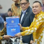 Menteri ATR/Kepala BPN Nusron Wahid dalam rapat RUU Reforma Agraria.