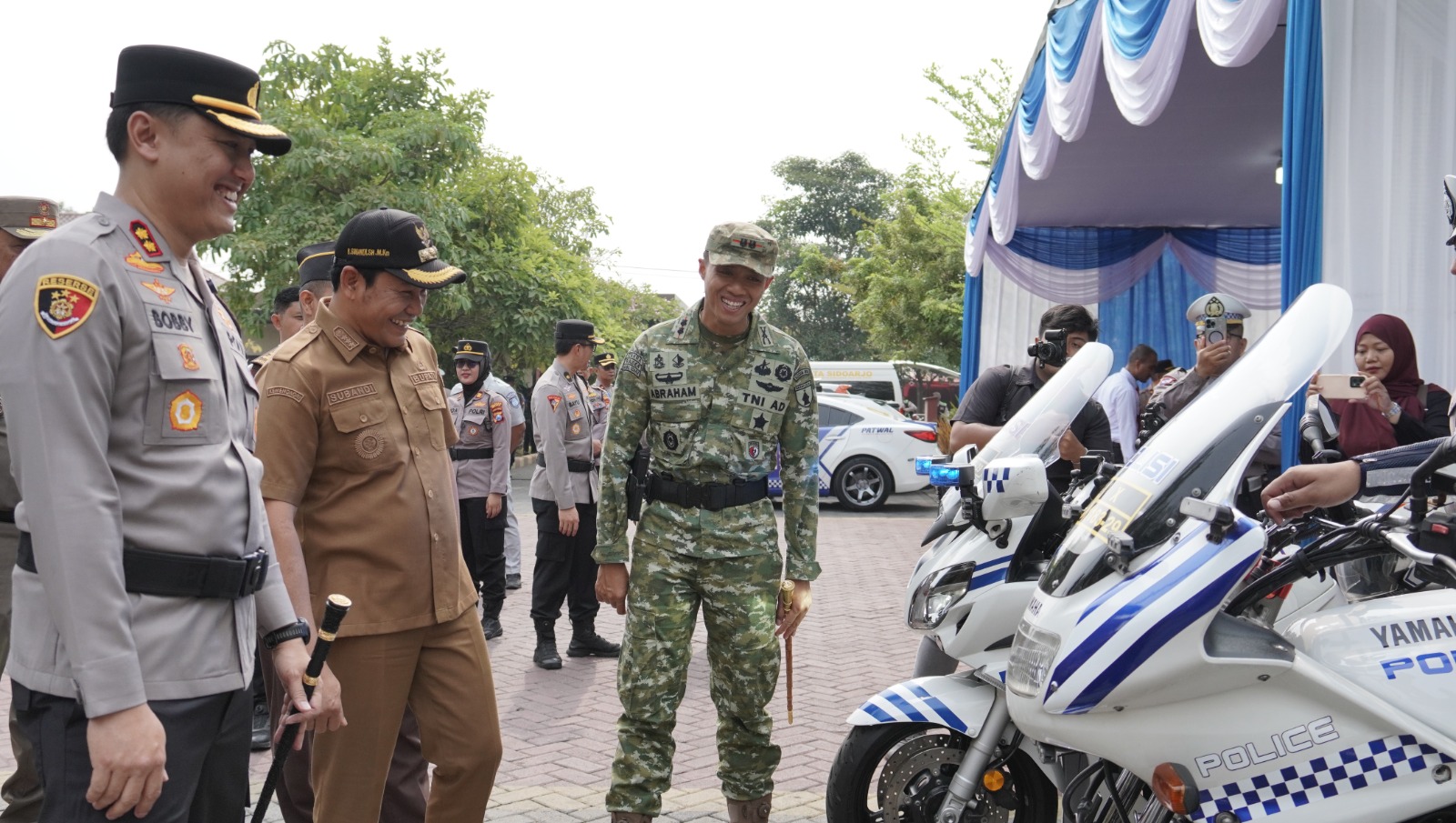Forkopimda Sidoarjo hadir dalam apel gelar pasukan Operasi Patuh Semeru 2026.